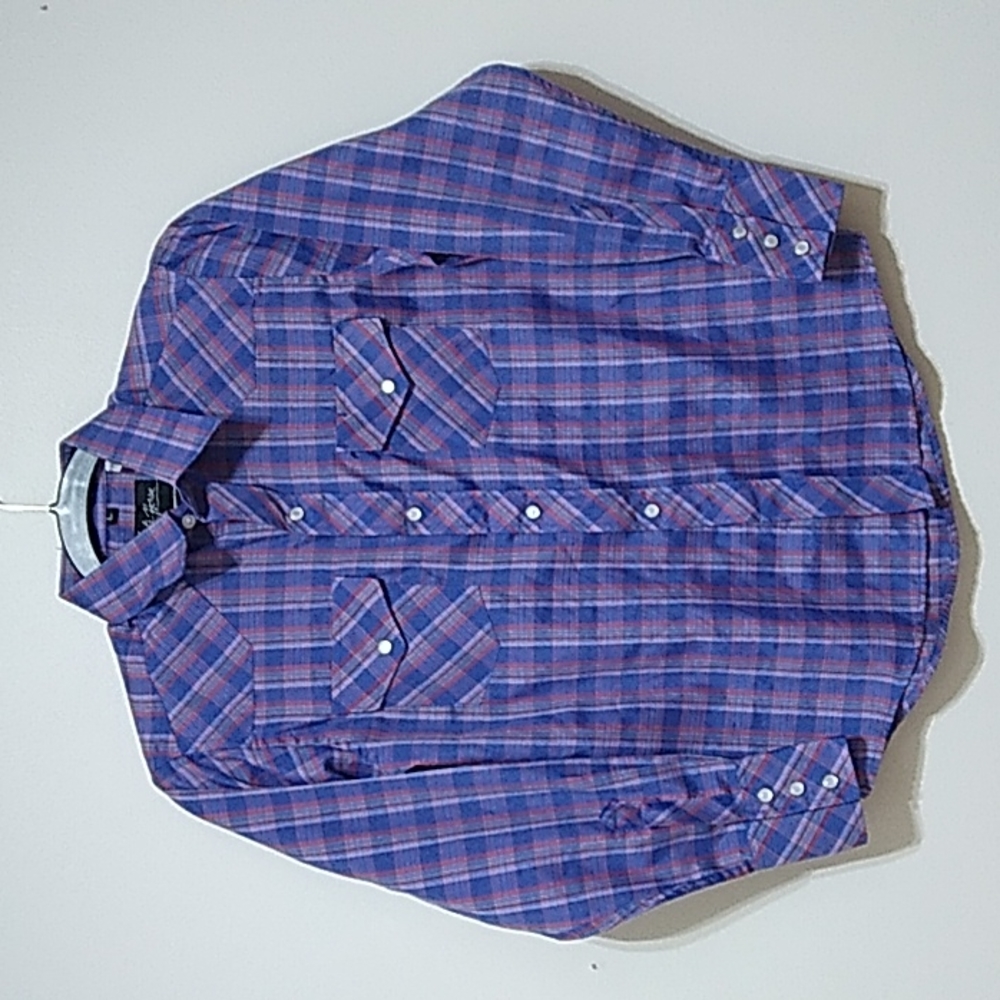 White Horse Boy's Snap Down Long Sleeve Shirt